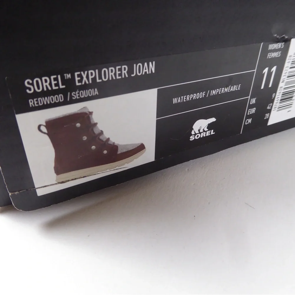Sorel Explorer Explorer Joan Waterproof Suede Leather Sneaker Boots w Felt NIB - Picture 10 of 11